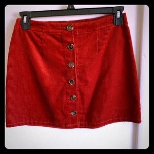 Burnt Orange mini skirt